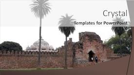  Presentation with complex - Amazing presentation theme having delhi-india-february-13-entrance backdrop and a white colored foreground