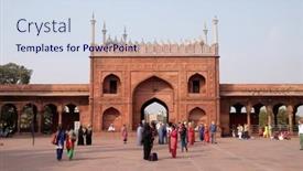  Presentation with architecture mosque - Amazing presentation having delhi-india-february-13 backdrop and a sky blue colored foreground