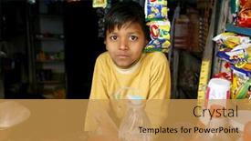  Presentation with old india - Theme featuring delhi-india-february-2008-young background and a yellow colored foreground