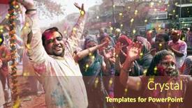  Presentation with india festival - Cool new presentation design with delhi-india-march-08-people backdrop and a tawny brown colored foreground