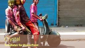  Presentation with india festival - Colorful presentation enhanced with delhi-india-march-08-unidentified backdrop and a coral colored foreground