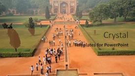  Presentation with historical heritage - Presentation featuring delhi-india-november-23-2015 background and a gold colored foreground