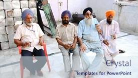  Presentation with india temple - Cool new presentation with delhi-september-22-sikh-devotees backdrop and a sky blue colored foreground