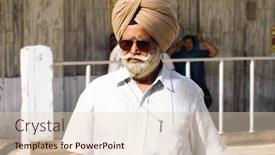  Presentation with turban - PPT theme enhanced with delhi-september-22-sikh-man background and a lemonade colored foreground