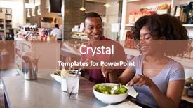  Presentation with lunch - Theme featuring deli - couple enjoying lunch date background and a coral colored foreground