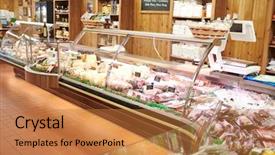  Presentation with interior - Slides with top view of rusty barbed wire isolated on white background and a  colored foreground.