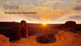  Presentation with utah - Slides enhanced with delicate-arch-in-arches-national background and a coral colored foreground