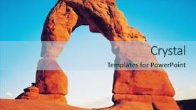  Presentation with korean arch - Colorful slide deck enhanced with delicate arch backdrop and a light blue colored foreground