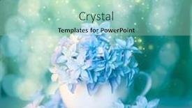  Presentation with blue floral - Presentation theme having delicate-floral-artistic-background background and a mint green colored foreground