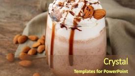  Presentation with almond - Cool new presentation with delicious almonds - fresh milkshake with almond backdrop and a tawny brown colored foreground