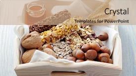  Presentation with granola - Colorful PPT layouts enhanced with delicious and healthy granola bars backdrop and a coral colored foreground