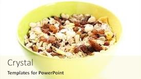  Presentation with muesli - Slides having delicious-and-healthy-muesli background and a blonde colored foreground