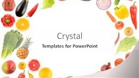  Presentation with healthy - Presentation design consisting of delicious-and-healthy-vegetables background and a white colored foreground