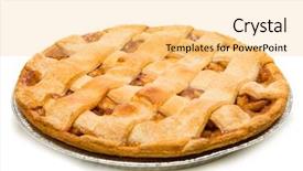  Presentation with homemade pastry apple pie pies - PPT theme having delicious apple pie background and a blonde colored foreground