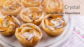  Presentation with puff pastry - Audience pleasing theme consisting of delicious-apple-puff-pastry backdrop and a yellow colored foreground