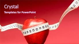  Presentation with food red - PPT layouts with healthy food delicious apple background and a crimson colored foreground