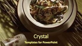  Presentation with noodle - Presentation design having delicious asian cooking isolated on brown background - healthy and tasty noodle dish with cute spice jar background and a wine colored foreground