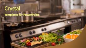  Presentation with restaurant kitchen - Cool new presentation theme with delicious assortment of farm fresh backdrop and a tawny brown colored foreground