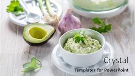  Presentation with food and ingredients toxic - Presentation theme enhanced with delicious-avocado-spread-with-curd background and a light gray colored foreground