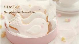  Presentation with baby shower - Cool new slides with delicious baby shower cookies closeup backdrop and a lemonade colored foreground