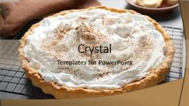  Presentation with banana cake - Theme enhanced with delicious banana cake on table background and a soft green colored foreground