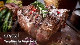  Presentation with beef steak bbq strip steak - Theme consisting of delicious beef steak on wooden background and a tawny brown colored foreground