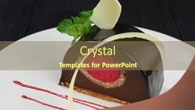  Presentation with mint pink - PPT layouts having delicious-biscuit-chocolate-cake-closeup background and a coral colored foreground