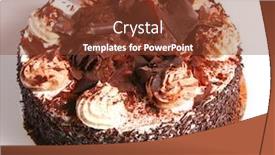  Presentation with chocolate - Beautiful theme featuring delicious-black-forest-gateau-chocolate backdrop and a tawny brown colored foreground