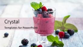  Presentation with blackberry - Colorful slide deck enhanced with delicious blackberry raspberry and blueberry backdrop and a coral colored foreground