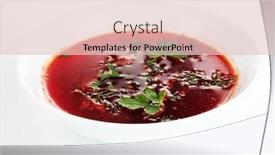  Presentation with blank whiteboard isolated on white - Beautiful presentation theme featuring delicious-borsch-isolated-on-white backdrop and a lemonade colored foreground