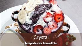  Presentation with cream - PPT theme with delicious-brazilian-a-ai-cream background and a tawny brown colored foreground