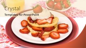  Presentation with waffles - Slide deck featuring delicious-breakfast-meal-of-strawberry background and a blonde colored foreground
