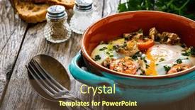  Presentation with breakfast - Slides having delicious-breakfast-roasted-eggs background and a tawny brown colored foreground