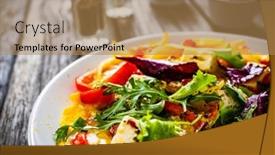  Presentation with feta cheese - Audience pleasing PPT layouts consisting of delicious-breakfast-scrambled-eggs backdrop and a coral colored foreground