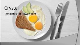  Presentation with breakfast - Cool new presentation with delicious breakfast with over easy backdrop and a  colored foreground