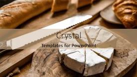  Presentation with mold - PPT layouts having delicious-brie-cheese-with-white background and a coral colored foreground