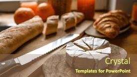  Presentation with mold - Slide set with delicious-brie-cheese-with-white background and a coral colored foreground