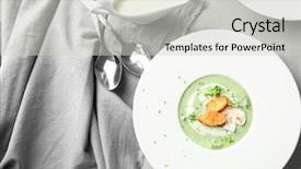  Presentation with milk dairy cheese yogurt sour - Amazing theme having delicious broccoli cheese soup mushroom backdrop and a soft green colored foreground