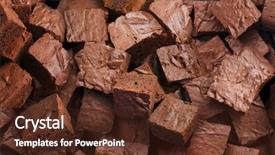  Presentation with cake brownies - Slides consisting of delicious brownies background background and a tawny brown colored foreground