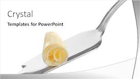 Presentation with butter - Cool new theme with delicious-butter-curl-on-shovel backdrop and a white colored foreground
