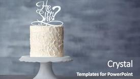  Presentation with baby shower - Slides featuring delicious cake for baby shower background and a gray colored foreground
