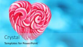  Presentation with candy - PPT theme having delicious-candy-on-stick background and a arctic colored foreground
