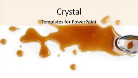  Presentation with soya sauce - Slide deck featuring delicious caramel sauce on white background and a blonde colored foreground