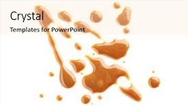  Presentation with sauce - Colorful slides enhanced with delicious caramel sauce on white backdrop and a lemonade colored foreground