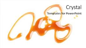  Presentation with sauce - Amazing theme having delicious caramel sauce on white backdrop and a white colored foreground
