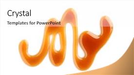  Presentation with sauce - PPT layouts consisting of delicious caramel sauce on white background and a white colored foreground