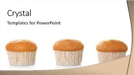  Presentation with muffin - Audience pleasing slides consisting of delicious carrot muffins on white backdrop and a white colored foreground
