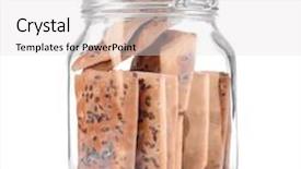  Presentation with cereal - Cool new presentation theme with delicious cereal cookies in jar on white background backdrop and a light gray colored foreground