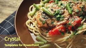  Presentation with spaghetti - Cool new slides with delicious chicken marsala with spaghetti backdrop and a  colored foreground