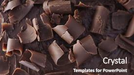  Presentation with cake - Amazing slide set having delicious chocolate cake closeup backdrop and a tawny brown colored foreground